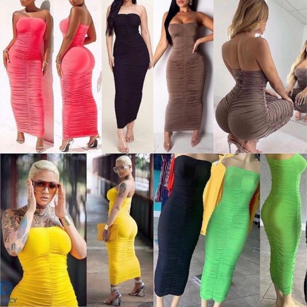 画像6: 【SALE!!】残りSのみ！★【Made in USA】スーパーストレッチ《シャーリング》ロングワンピース★ (6)