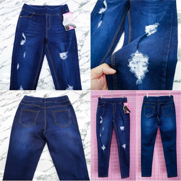 画像4: 【宅急便コンパクト/ネコポス対応】★JVINI #3981 《ダメージ&WASH♡》ストレッチデニムパンツ☆ (4)