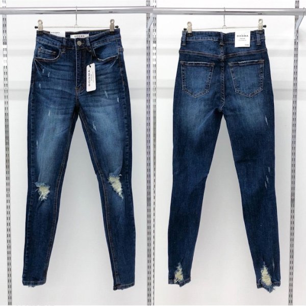 画像5: 【宅急便コンパクト(全サイズ)/ネコポス(US7まで)】★Dogma Jeans #7016《ひざ開き♡裾distressed♡》アンクルスキニージーンズ★ (5)