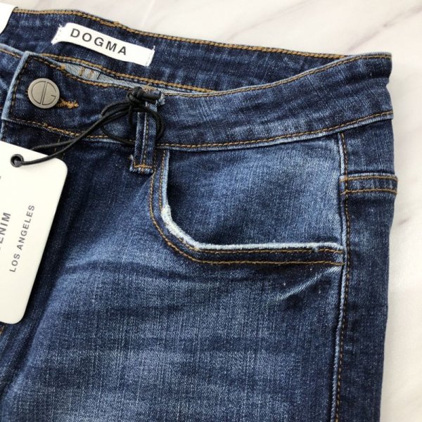 画像3: 【宅急便コンパクト(全サイズ)/ネコポス(US7まで)】★Dogma Jeans #7016《ひざ開き♡裾distressed♡》アンクルスキニージーンズ★ (3)