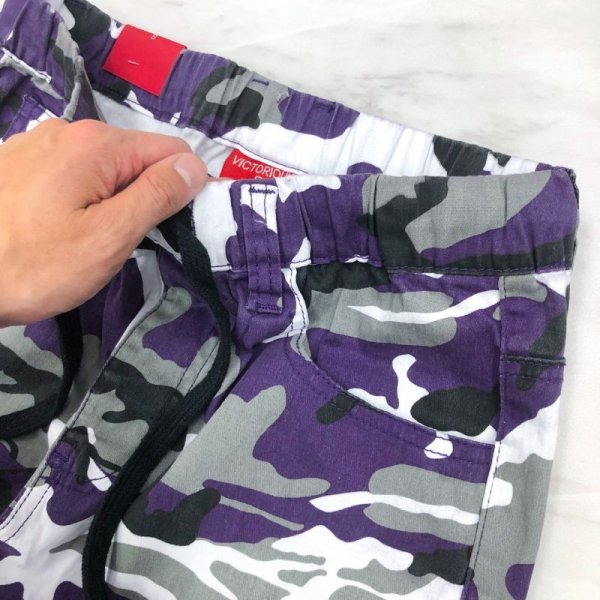 画像7: 【SとMはネコポス対応】残りSサイズのみ！《バーガンディー》☆VICTORIOUS 《迷彩/カモフラ》DROP CROTCH ジョガーパンツ☆ (7)