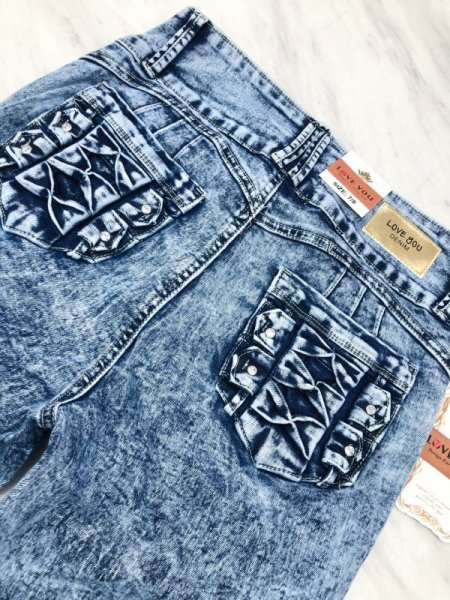 画像10: 【宅急便コンパクト(全サイズ)/ネコポス(US7まで)】★LOVE YOU Jeans《ミラクルストレッチ♪3ボタンDISTRESSED×ストーン埋め込み×リボン♡》PUSH UPスキニージーンズ★ (10)