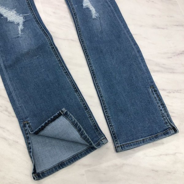 画像8: 【SALE!!】残り11のみ！★VIBRANT M.i.U/【Distressed×SPLIT(裾サイドスリット)♡】ハイウエストジーンズ★ (8)