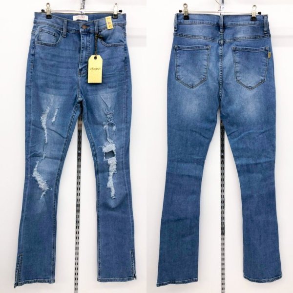 画像4: 【SALE!!】残り11のみ！★VIBRANT M.i.U/【Distressed×SPLIT(裾サイドスリット)♡】ハイウエストジーンズ★ (4)