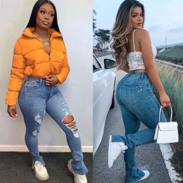 画像3: 【SALE!!】残り11のみ！★VIBRANT M.i.U/【Distressed×SPLIT(裾サイドスリット)♡】ハイウエストジーンズ★ (3)