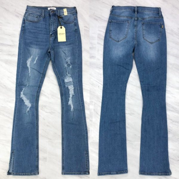 画像6: 【SALE!!】残り11のみ！★VIBRANT M.i.U/【Distressed×SPLIT(裾サイドスリット)♡】ハイウエストジーンズ★ (6)