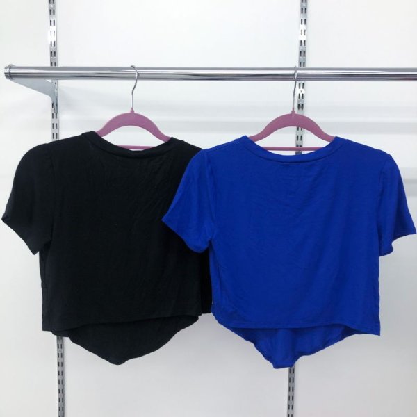 画像6: 【宅急便コンパクト/ネコポス対応】★残りSのみ！《全2色/Made In USA》Los Angeles《ドジャース風ロゴ》2Way 裾結びストレッチcropトップス★ (6)