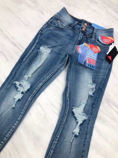 画像5: 残り7,11のみ！【宅急便コンパクト(全サイズ)/ネコポス(US7まで)】★YMI Jeans #1804《3ボタン♪/LIFT UPポケット♪≫PUSH UPスキニージーンズ★ (5)