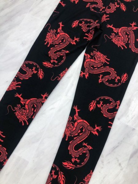 画像3: 【宅急便コンパクト/ネコポス対応】★Bear Dance "DRAGON" ハイウエストストレッチレギンス★ (3)