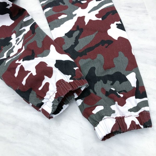 画像6: 【SとMはネコポス対応】残りSサイズのみ！《バーガンディー》☆VICTORIOUS 《迷彩/カモフラ》DROP CROTCH ジョガーパンツ☆ (6)